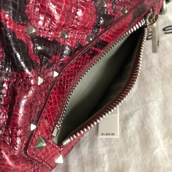 Marc Jacobs STAM Bag Python Bordeaux Studded wTags - Picture 8 of 17